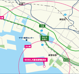 都心、羽田・成田空港、東京湾など「陸・海・空」へアクセスに優れた利便性の高い物流拠点